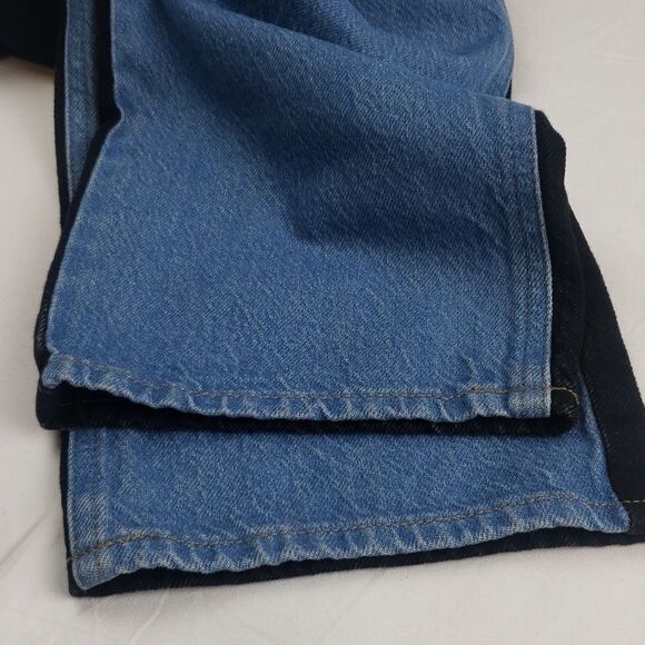 Pacsun Women's 23 Black & Blue Two Tone Paneled Boyfriend Jeans - Picture 13 of 13